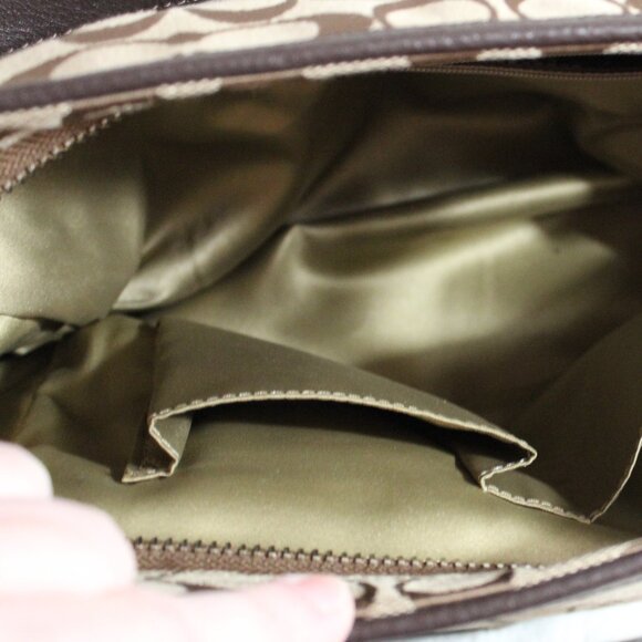 Coach PARK Signature CARRIE F23297 💎Tote/Shoulder Bag 💎Khaki/Brown - Picture 4 of 7